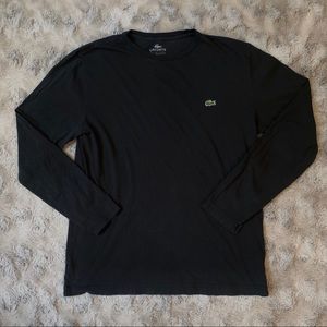 Lacoste Men’s Black Long Sleeve T-shirt Size 4 Med